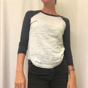 Jcrew baseball quarter-length sleeve shirt